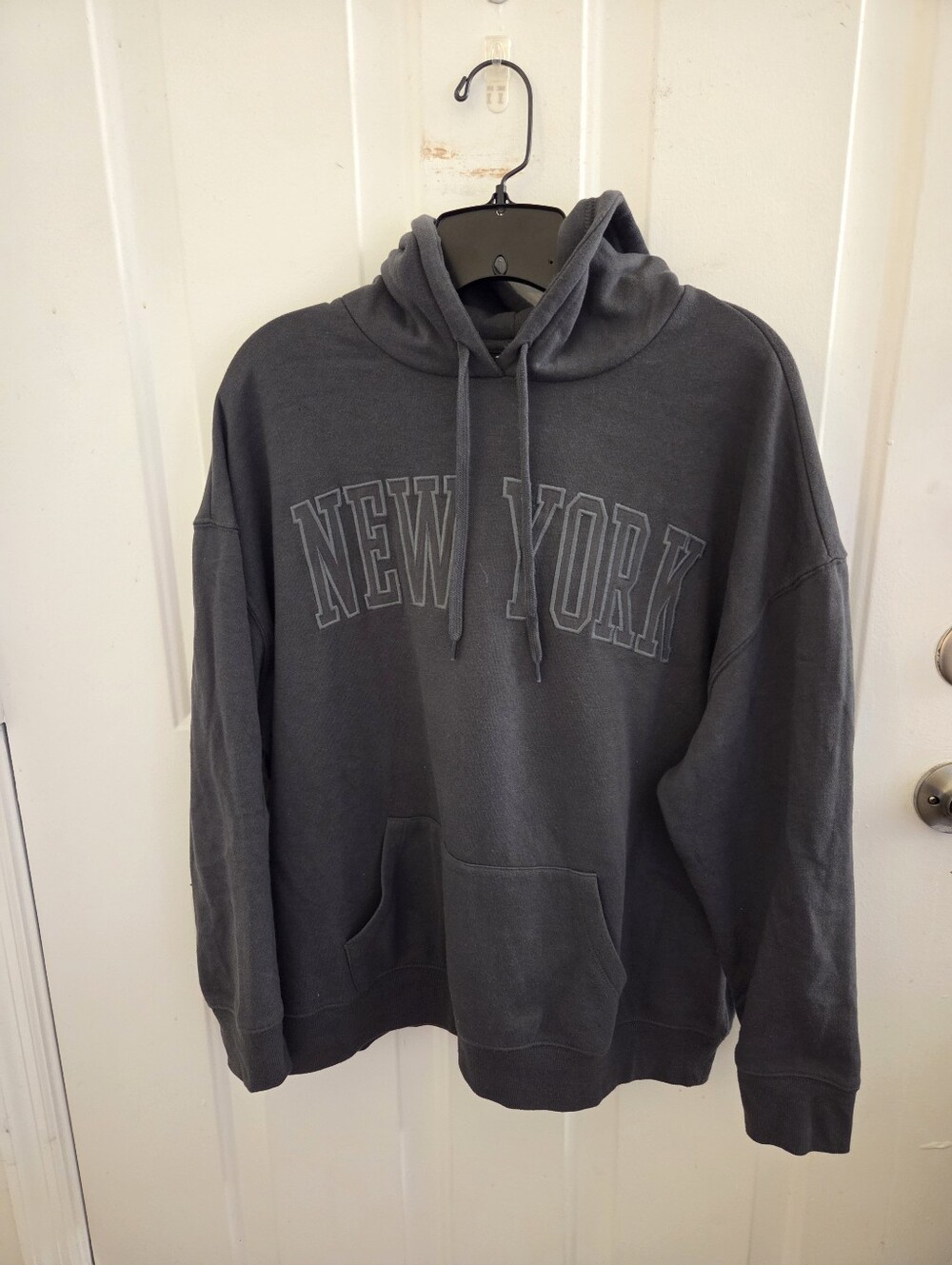 Womens Torrid New York Charcoal Gray Hooded Sweatshirt